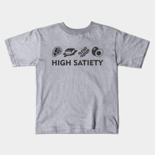 High Satiety - BBBE Carnivore Keto Diet (Black) Kids T-Shirt